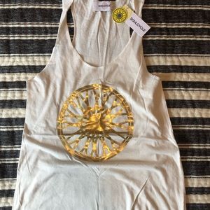 SoulCycle Tank with Gold Wheel